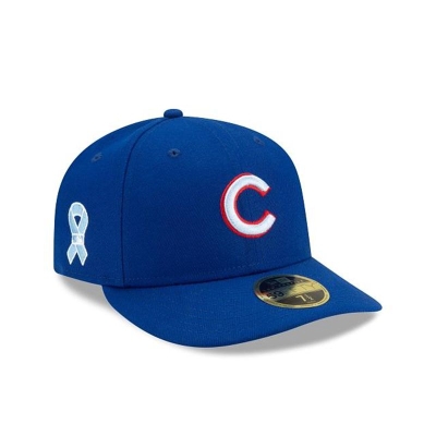 Blue Chicago Cubs Hat - New Era MLB Father's Day Low Profile 59FIFTY Fitted Caps USA2971865